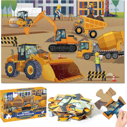 Jumbo Floor Puzzle for Kids, 48 Pieces Large Solar System Jigsaw Puzzles for Kids 3 4 5, Toddler Learning Preschool Educational Toys for 4-8, Birthday for Boys Girls