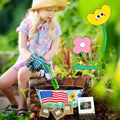 Paint & Plant Kids Gardening Kit Arts and Crafts Toys - Toddler Gardening Kits Birthday Easter Gifts Ideas for Girls & Boys 4 5 6 7 8 9 10 11 12 Year Old