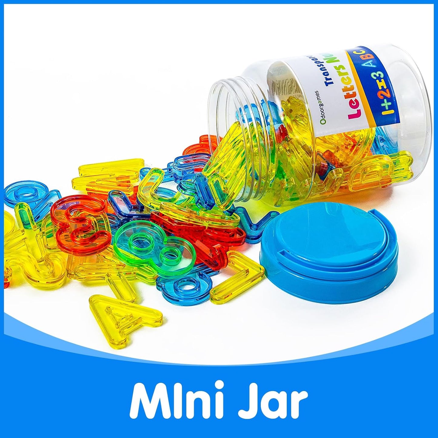 66 Pcs Translucent Letters and Numbers – Light Table Toys, Manipulatives and Accessories for Enhanced Learning & Fun
