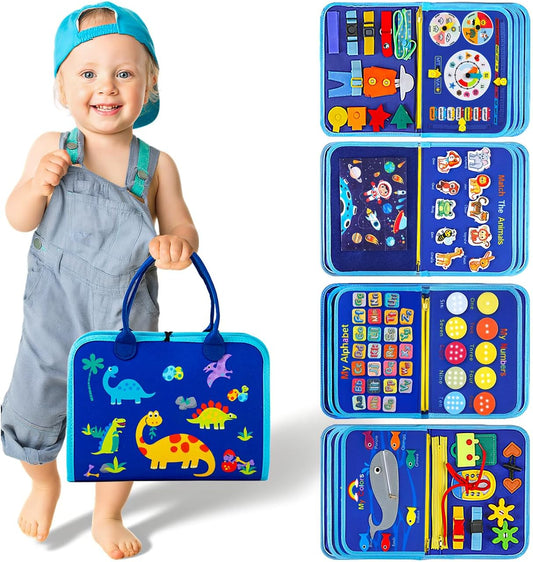 SYHLN Toddler Montessori Busy Board Toys for Little Girl Gifts: Educational Preschool Learning Travel Toys, Busy Book Learning Sensory Toys for Toddler Girls, Girls Unicorn Christmas Birthday Gifts