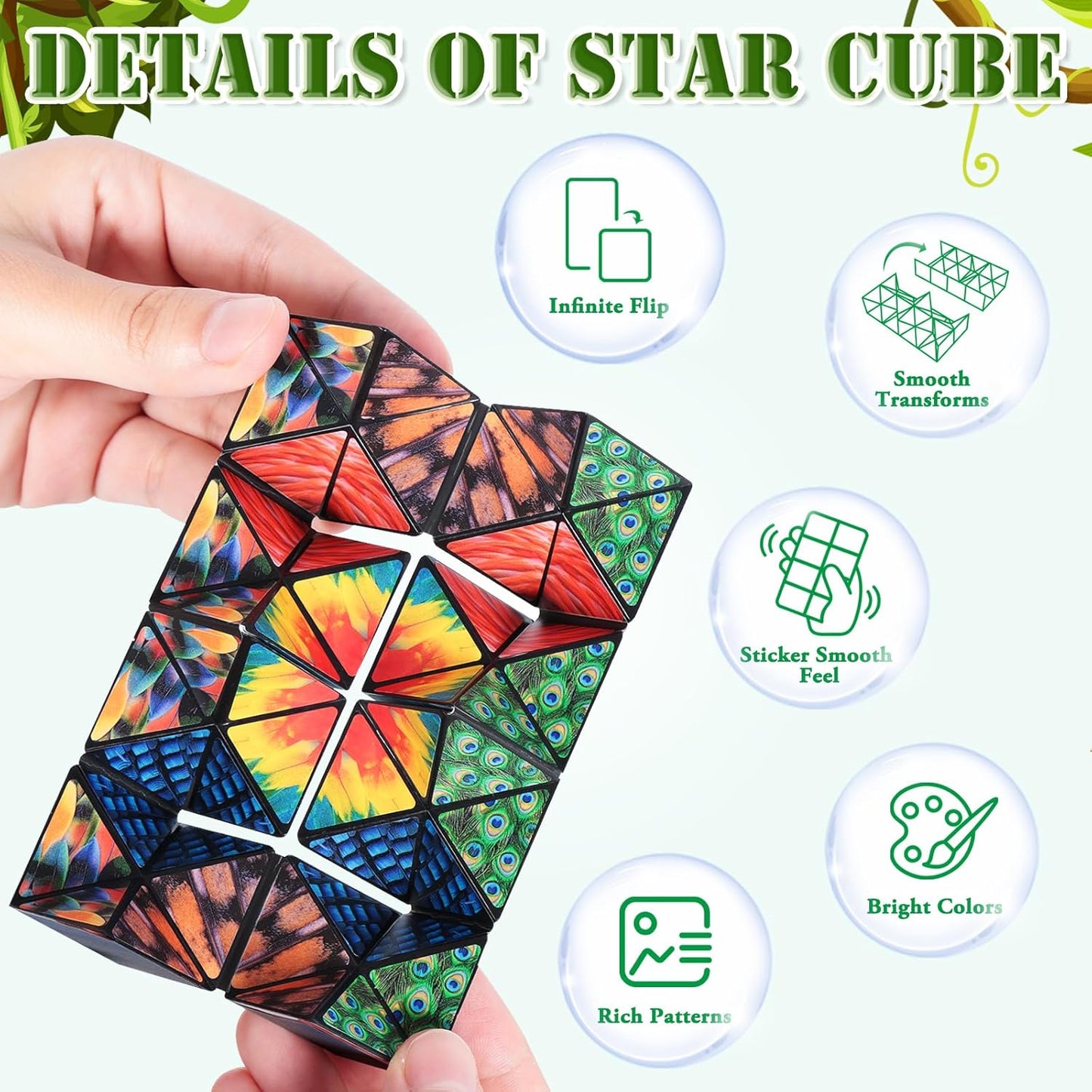 Star Cube Magic Cube Set, 2 in 1 Yoshimoto Cube for Kids and Adults, Toy for Boys and Girls Ages 8-12