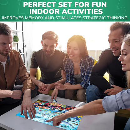 QUOKKA 100 Piece Puzzles for Kids Ages 4-6 – Floor Kids Puzzles Ages 6-8 Year Old – Toy for Learning Forest Animals for 8-10 yo – Jigsaw Toddler Game for Boy and Girl 3-5