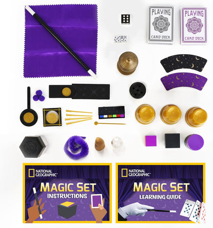 National Geographic Mega Magic Set - More Than 75 Magic Tricks for Kids to Perform with Steps, Video Instructions for Each Trick Provided by a Professional Magician (Amazon Exclusive)