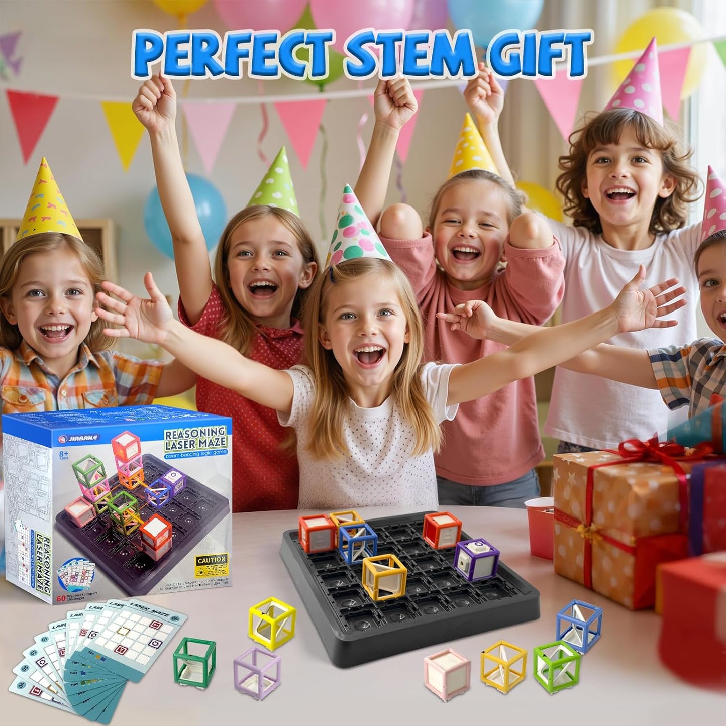 2026 New Laser Maze Reasoning Game STEM Toys for 8-13 Year Old Kids Reasoning Laser Game with 60 Challenge Levels Puzzle Games Learning Education Toys Board Thinking Logic Games Ideal Children Gift