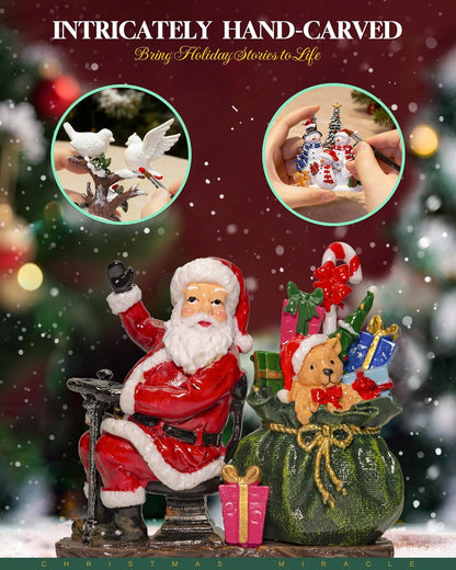 Musical Christmas Snow Globes Lantern, 7.87" Lighted Electric Snowglobes with 8 Holiday Songs 6H Timer Dual Power, Snowman Christmas Ornaments Snow Globe for Kids Adults Xmas Decor Gifts for Men Women