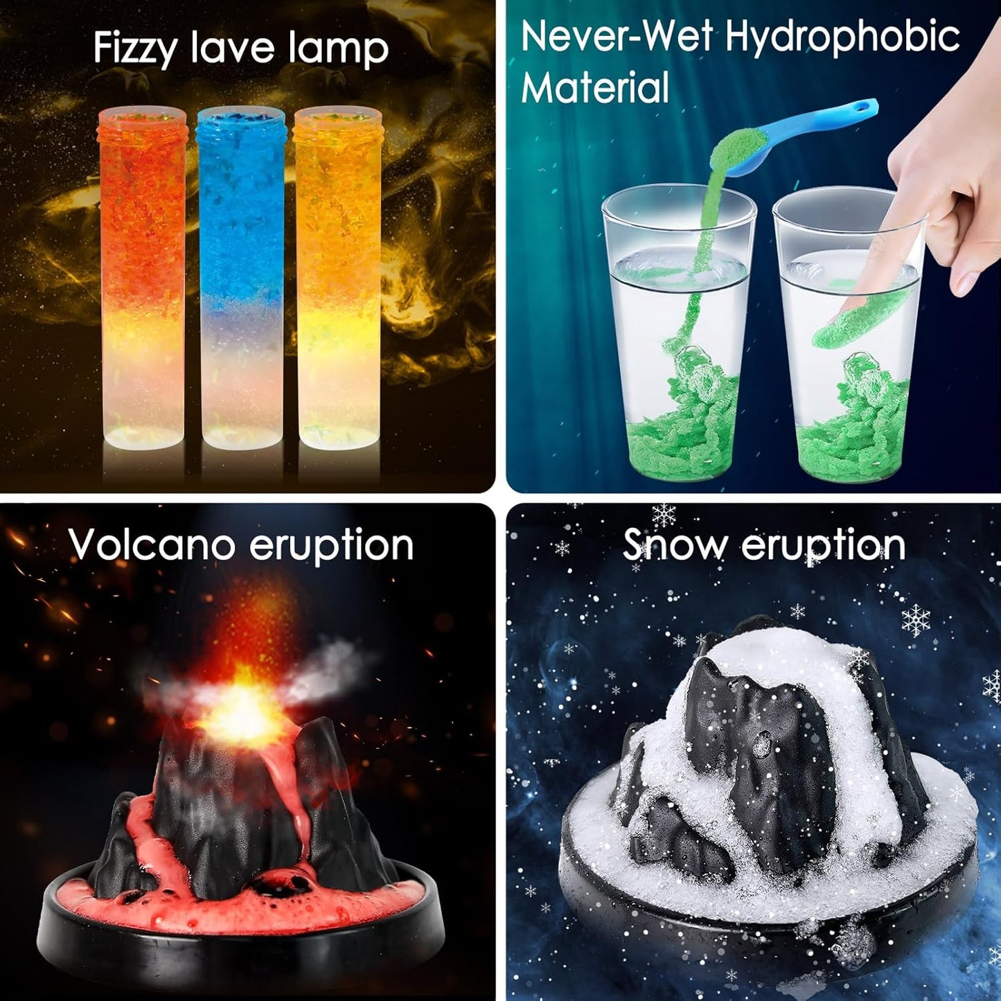 110+ Science Experiments Kits for Kids, Science Projects STEM Activies Toys Gifts for Boys & Girls, Volcano Eruption, Chemistry Set and More Scientist Educational Toys