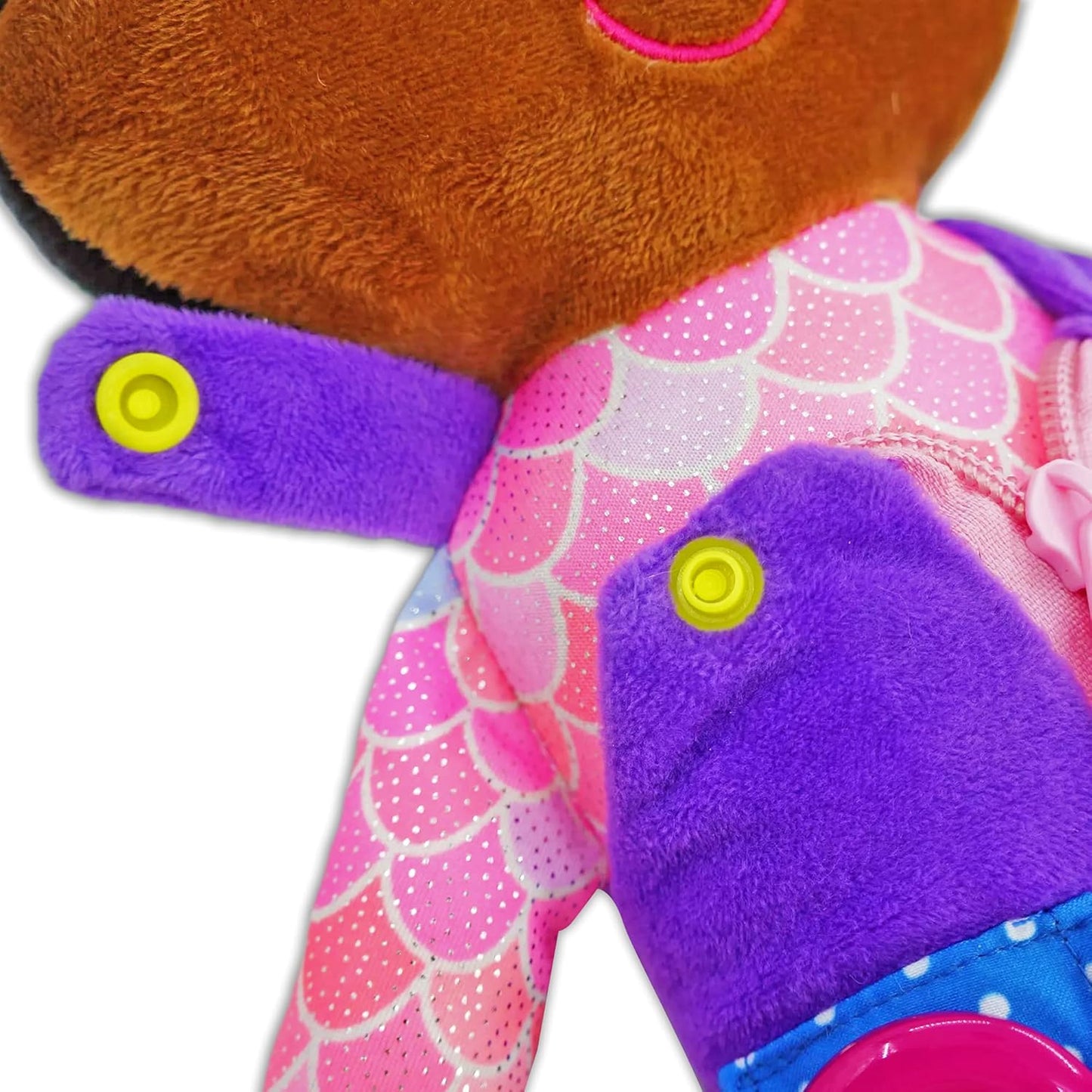 June Garden 16" Dressy Friends Bunnie - Educational Stuffed Plush Doll for Kids and Toddlers 2 Years and Up - Montessori Soft Toy Doll