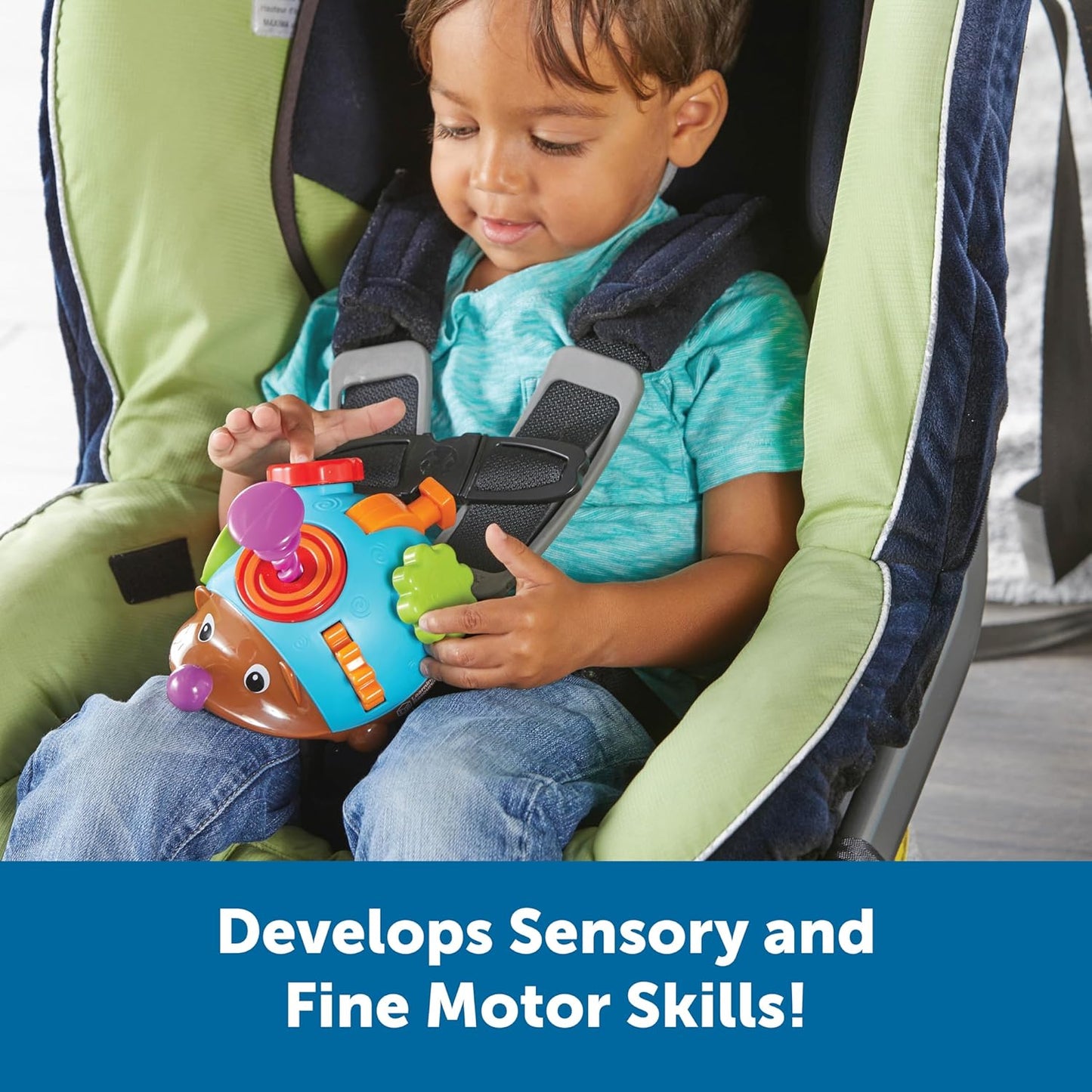 Learning Resources Spike the Fine Motor Hedgehog Fidget Friend - Ages 18+ months Fine Motor and Sensory Play Toy, Educational Toys for Toddlers, Toddler Montessori Toys