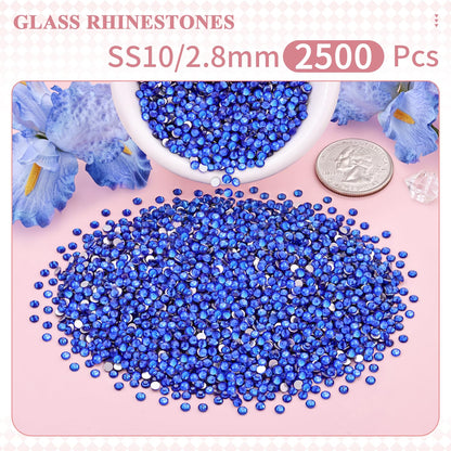 5000PCS SS6/2mm Glass Crystal Rhinestones (Clear), Bedazzling Flatback Rhinestones for Crafting DIY Crafts Nail Art Makeup Decoration, Gems Diamond Charms for Tumbler Shoes Clothing Mug