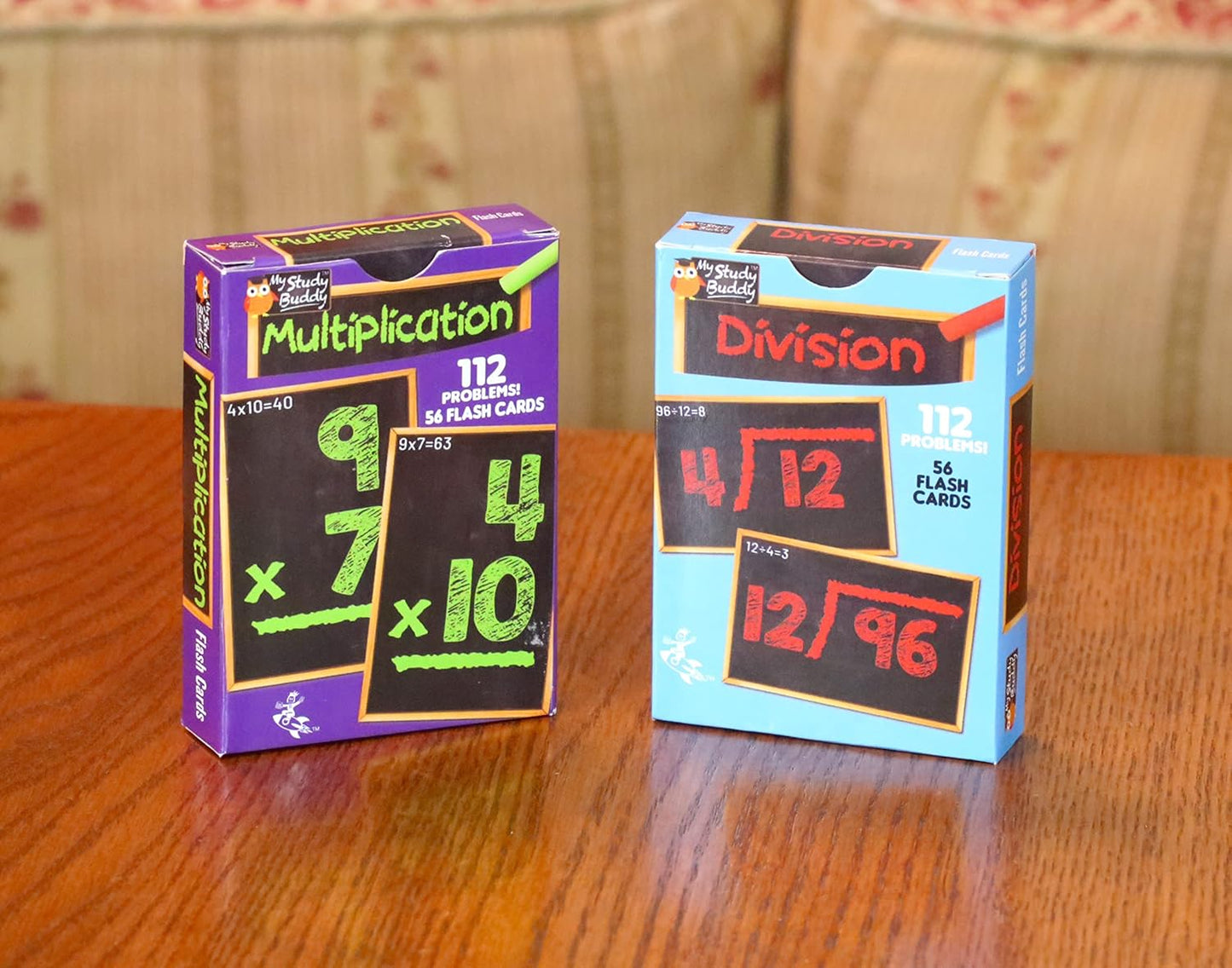 Regal Games Math Flash Cards for Multiplication & Division - 1st, 2nd, 3rd Grade & More - Flash Cards Math for Kids (112 Cards - 2 Packs)
