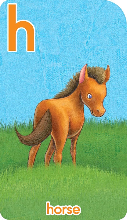 School Zone Go Fish Alphabet Game Cards: Preschool, Kindergarten, 1st Grade, ABC's, Matching, Uppercase and Lowercase Letters, Word-Picture Recognition, Animals, Ages 4+, Packaging May Vary