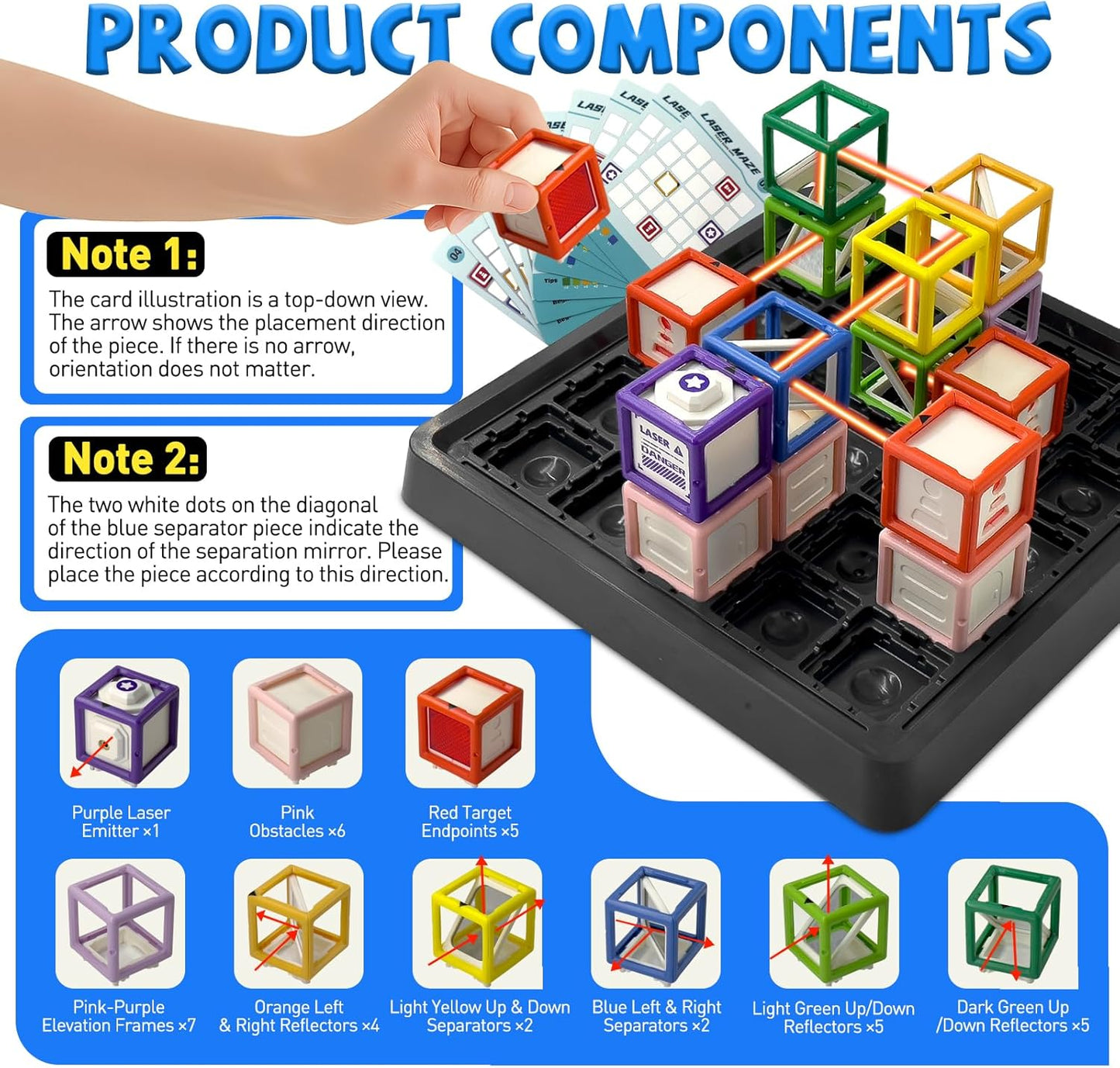 2026 New Laser Maze Reasoning Game STEM Toys for 8-13 Year Old Kids Reasoning Laser Game with 60 Challenge Levels Puzzle Games Learning Education Toys Board Thinking Logic Games Ideal Children Gift