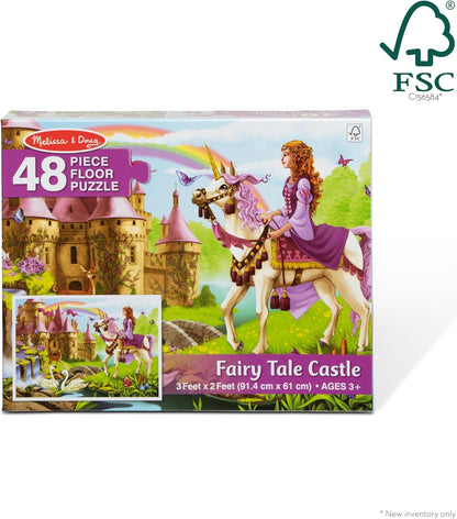 Melissa & Doug Fairy Tale Castle Jumbo Jigsaw Floor Puzzle (48 pcs, 2 x 3 feet) - FSC Certified