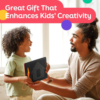 AYNAT FUN Magnetic Drawing Board for Kids & Toddlers with Beads and Magnet Stylus Pen - Magnetic Tablet Toy for Airplane & Car Ride Activities for Kids