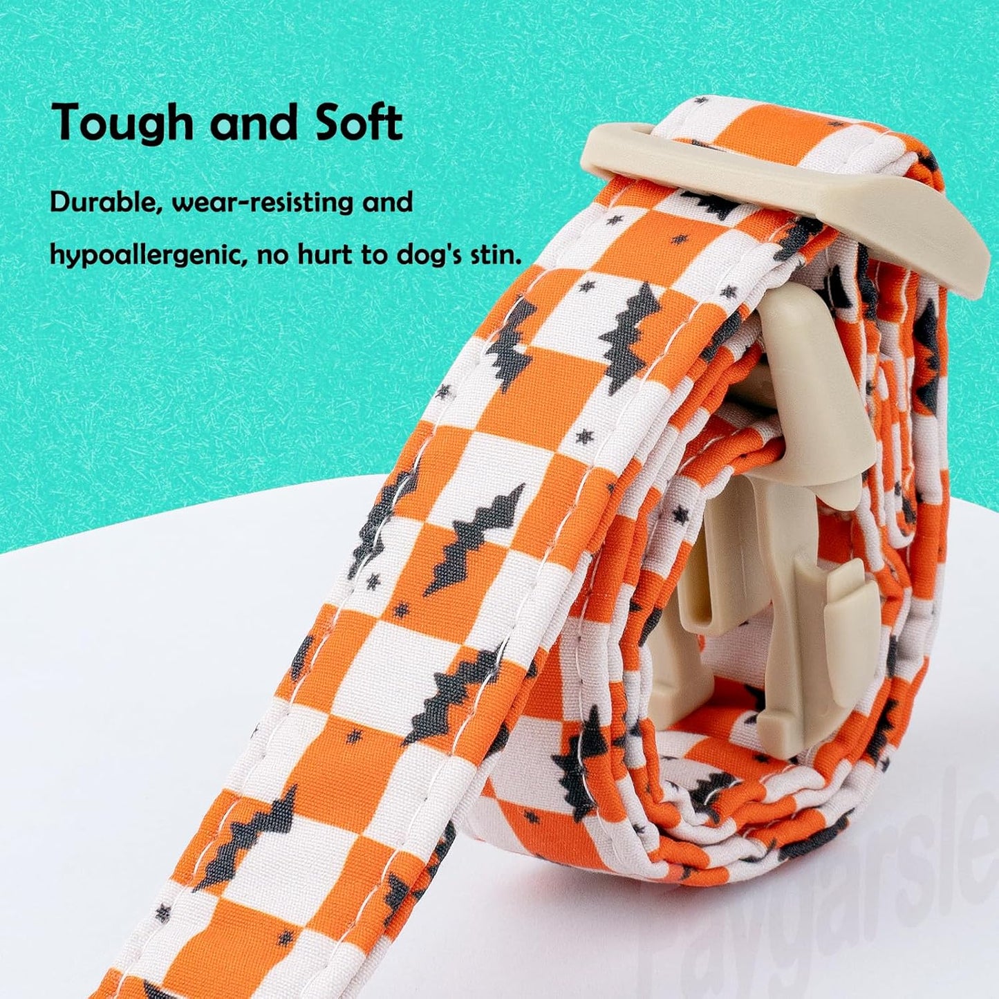 Faygarsle Dog Collar for Small Medium Large Dogs Colorful Puppy Collars for Female Dogs Toy Building Blocks Patterned Pet Collars for Summer Spring Wedding Puppy Girl Dog Collar M