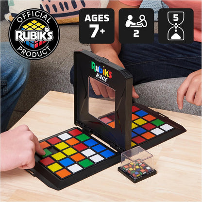 Rubik’s Cube, Rubik's Race, Ace Edition, Classic Fast-Paced Puzzle Strategy Sequence Board Game, Problem-Solving Brain Teaser, Color-Matching Game, 2 Players, for Adults, Teens, Kids Ages 7 & Up