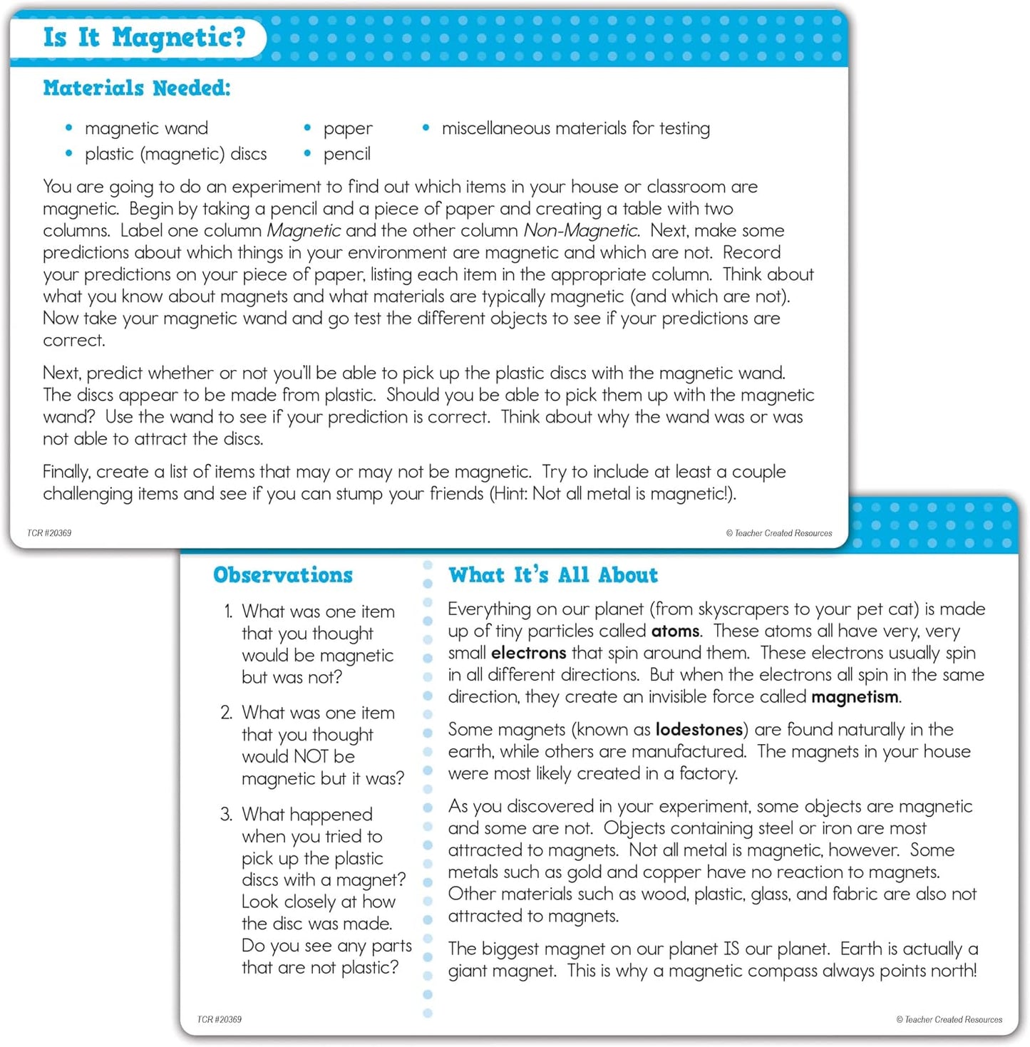 Teacher Created Resources Up-Close Science: Magnifying Glasses & Tweezers Activity Set (TCR20368)