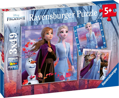 Ravensburger Disney Frozen 2 Jigsaw Puzzles - Vibrant 3-in-1 Value Set | Each Box Contains 3 Unique 49-Piece Puzzles | Crafted Ideal for Kids | Sustainable Forestry Materials