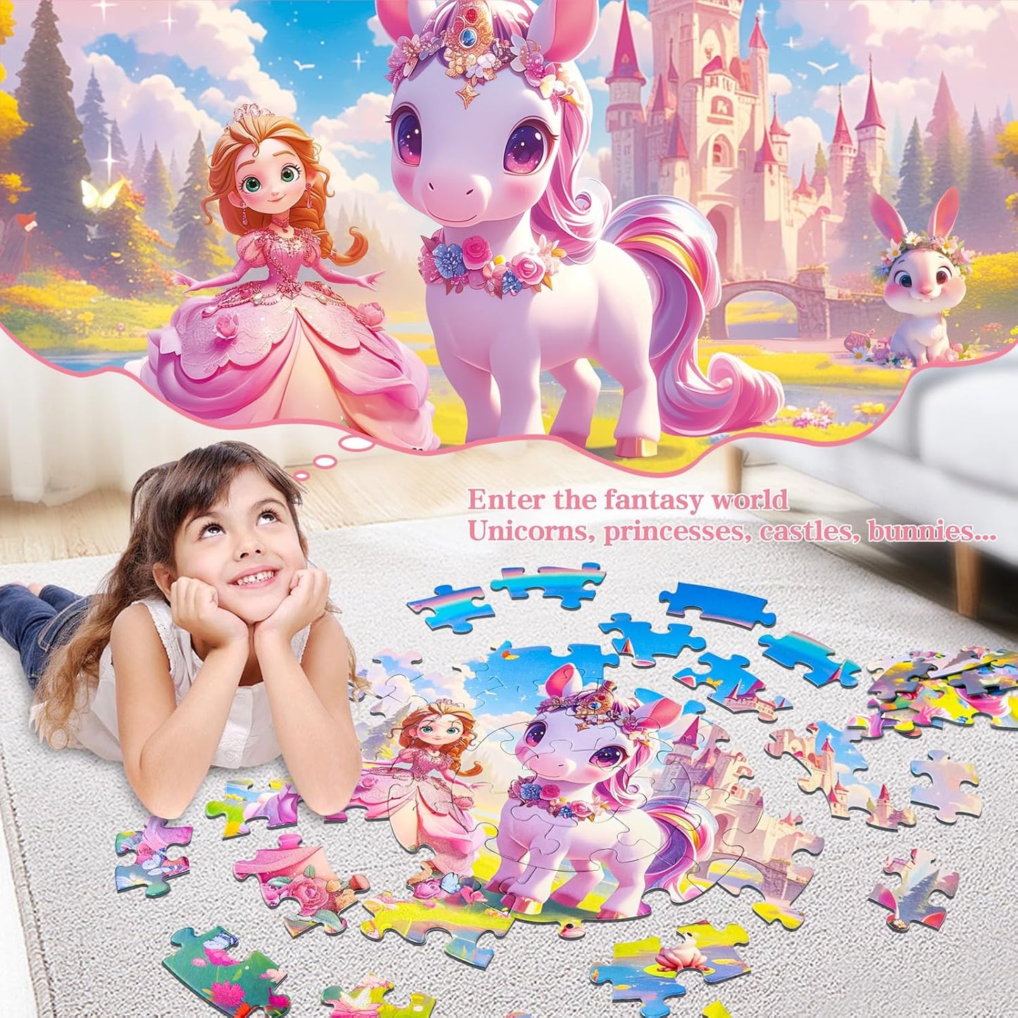 DIGOBAY Underwater Ocean Floor Puzzle for Kids Ages 4-6, Shark Toys for Boys Girls, 70 Pieces Large Jigsaw Shark Puzzles for Kids Ages 3-8, Educational Ocean Animals Toys for Birthday Christmas