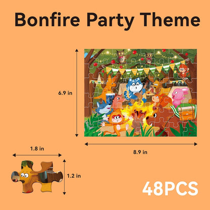 Dotimo 4-Pack Dinosaur Puzzles for Kids Ages 3-5, Progressive Learning Puzzles with Storage Box – 24/30/35/48 Piece Educational Games for Toddlers, Family Activities & Gifts