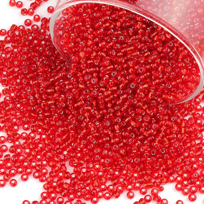 10100 Pcs Size 11/0 Glass Seed Beads, 2 mm Dark Green Small Mini Spacer Loose Pony Beads for Jewelry Making and DIY Crafts - Colors A