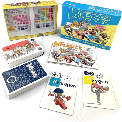 Valence Periodic Table for Kids 8-12 Chemistry Games - Periodic Table of Elements, Science Gifts, Educational Science Games Molecules, Chemistry Gifts, Elements Toys, Basic Educational Card Game