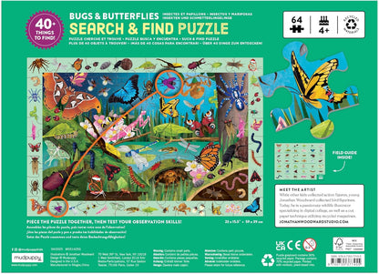 Mudpuppy Rainforest — 64 Piece Search & Find Puzzle Jigsaw Puzzle Featuring Diverse and Exotic Rainforest Animals and Over 40 Hidden Images to Find for Ages 4+