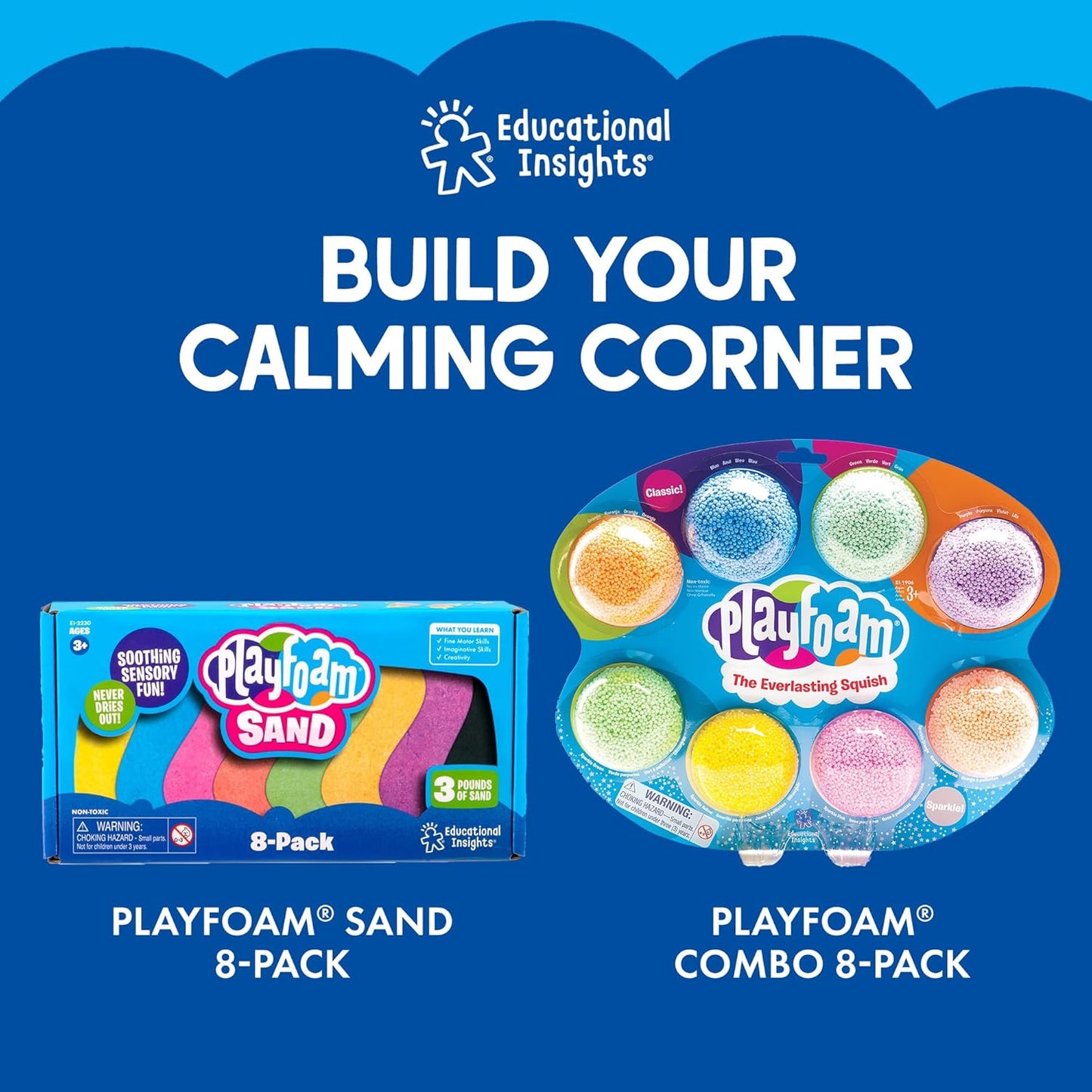 Educational Insights Playfoam Sand Sensory Spheres - Relaxing Zen Garden Kits for Calm Down Corner or Desk, Anxiety Tools and Meditation Sets for Kids & Adults, Stress Relief Toys, Ages 5+
