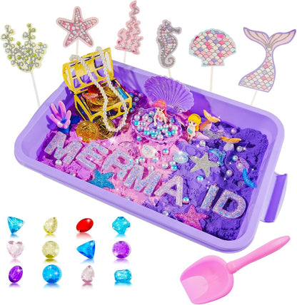 Bbiamsleep Ice Cream Sensory Bin, 61 Pcs Ice Cream Sensory Bin Fillers with 11 Mould 9 Tools for Home Decor