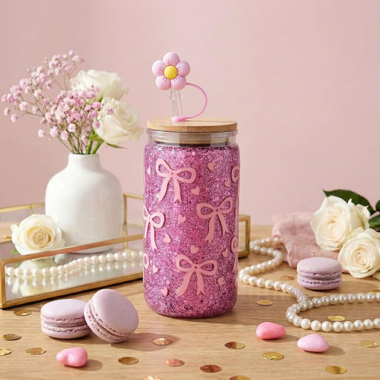 kiddgroo Snow Globe Tumbler Supplies, 25 Pcs DIY Snowglobe Cup Set– Includes 16oz Double-Wall Acrylic Tumbler, Cup Cradle, UV DTF Wraps, Craft Glitter & DIY Tools,Mothers Day Gifts