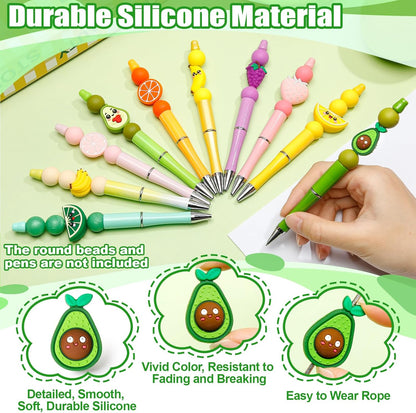 Ferreve 16 Pcs 3D Sports Football Beads Silicone Focal Beads for Keychain Making Pens for Beadable Keychain DIY Crafts Necklace Bracelet Phone Chain Charms Jewelry Making