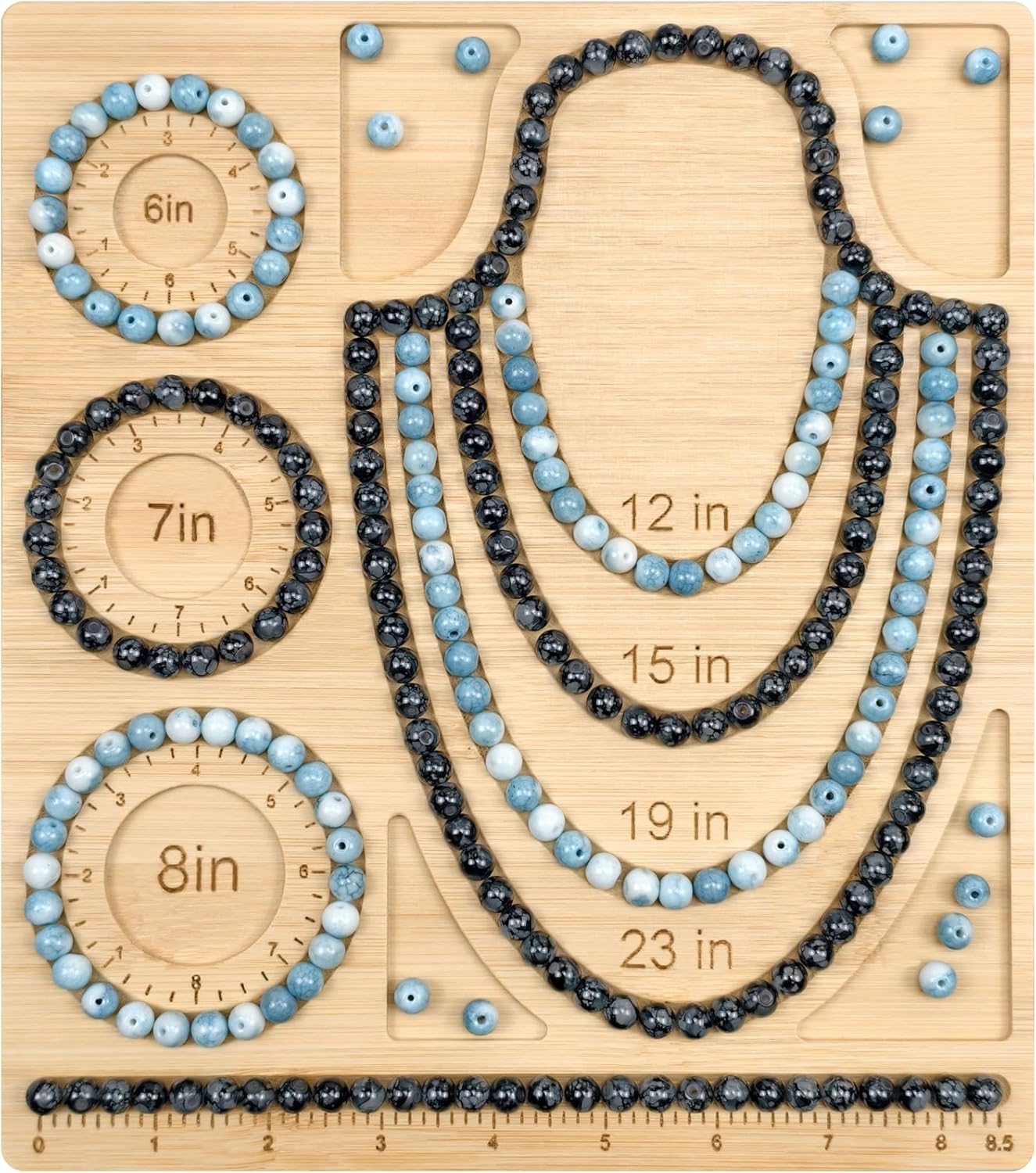 Petoysoso Bead Boards for Jewelry Making, Bamboo Beading Board for Bracelet & Necklace, Jewelry Making Supplies,Bead Tray Supplies