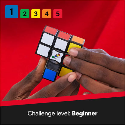 Rubik’s Cube, Apprentice, 2x2 Beginner Cube, Problem-Solving Brain Teaser, Classic Color-Matching Puzzle, Fidget Toy, Sensory Puzzle for Adults, Teens, Kids, for Ages 7 & Up