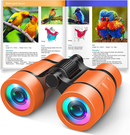 Toys for 3-7 Year Old Boys: LET'S GO! Binoculars for Kids with Bird Watching Manual Easter Birthday Gifts for 4 5 6 7 8 Year Old Boy Girls Outdoor Toy for Kid Ages 5-7 Toddler Camping Telescope