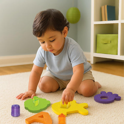 Imagimake Stacking Pots Toys | Leaps & Bounds 6+ Month Old Baby Toy | Learning Toy for Infant & Toddler | 5-in-1 Play & Learn | Stacking, Nesting, Pretend Play | First Birthday Gifts for Girls & Boys