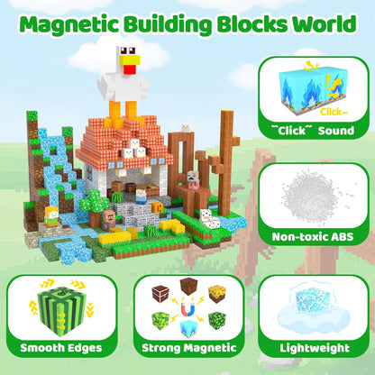 Magnetic Blocks Toys for Kids, 100 PCS Building Blocks Cubes, Stacking Magnetic Tiles Toys for Kids Toddlers Boys Girls Ages 3 4 5 6 7 8-12 Birthday Gifts Party Supplies (Underworld)