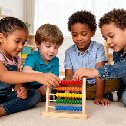 Miniature Counting Frame,5 Rows,Learning Mathematics Abacus