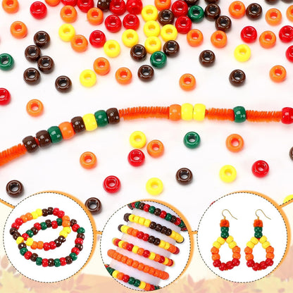 UPINS 1200Pcs Christmas Pony Beads Friendship Plastic Small Hair Beads Red Green White Pony Beads for Necklace Supplies (Christmas)
