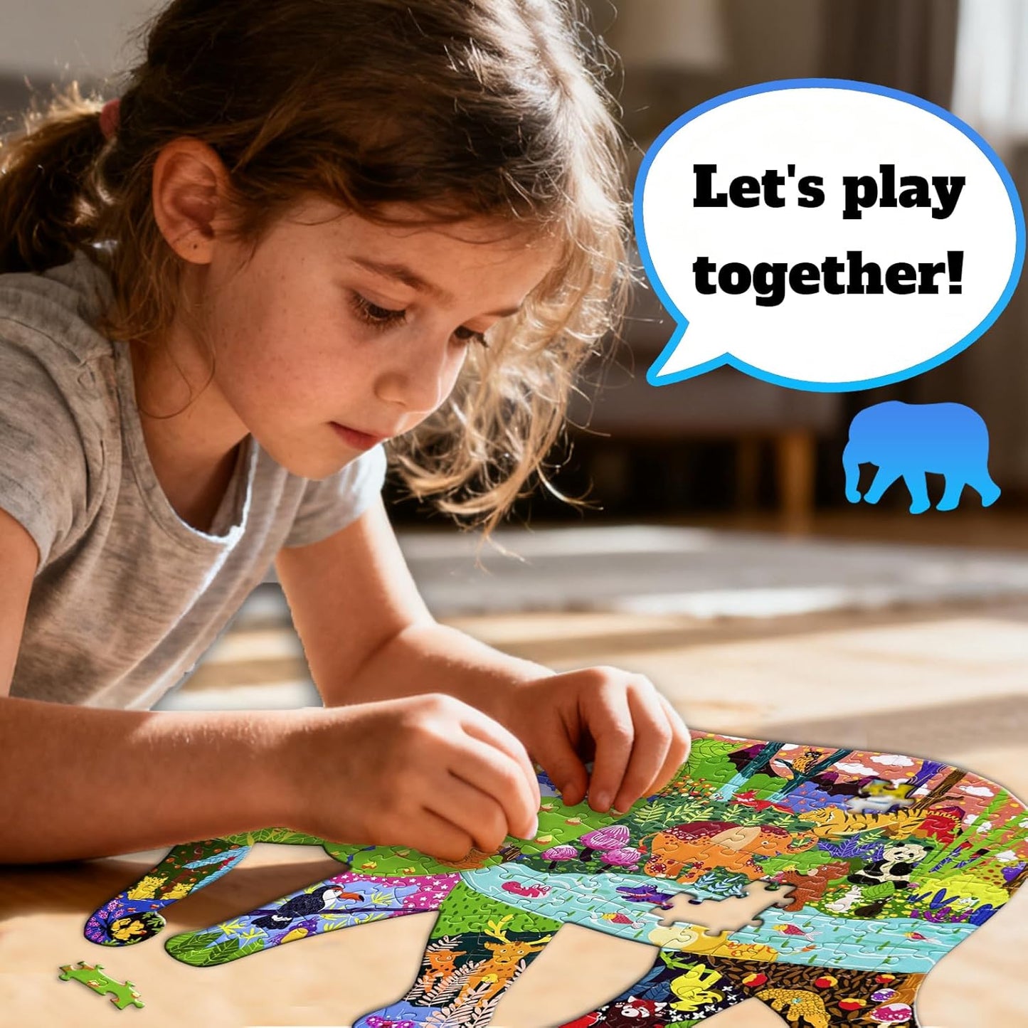 GIVEITALL Irregular Animal Puzzles for Kids Ages 4-6 6-8 8-10 10-12 Year Old,Panda Puzzle 180 Pieces Enlightening Floor Puzzle Game Creative Gifts for Boys Girls (Panda)