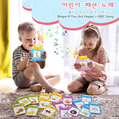 Spanish & English Talking Flash Cards for Toddler, Bilingual Flash Cards Learning Montessori Toys with 224 Sight Words, Speech Therapy Toys for Children Sensory Preschool Education