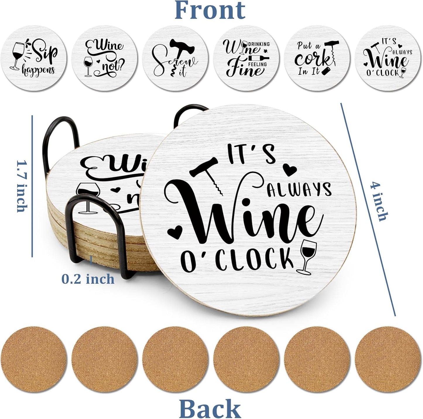 Golden Girls TV Show Merchandise,6 PCS Cork Coasters for Drinks,Funny Set with Coasters Holder,Golden Girls Fans Clean Dirty Dishwasher Magnet,Refrigerator Sign Kitchen Decor Gifts