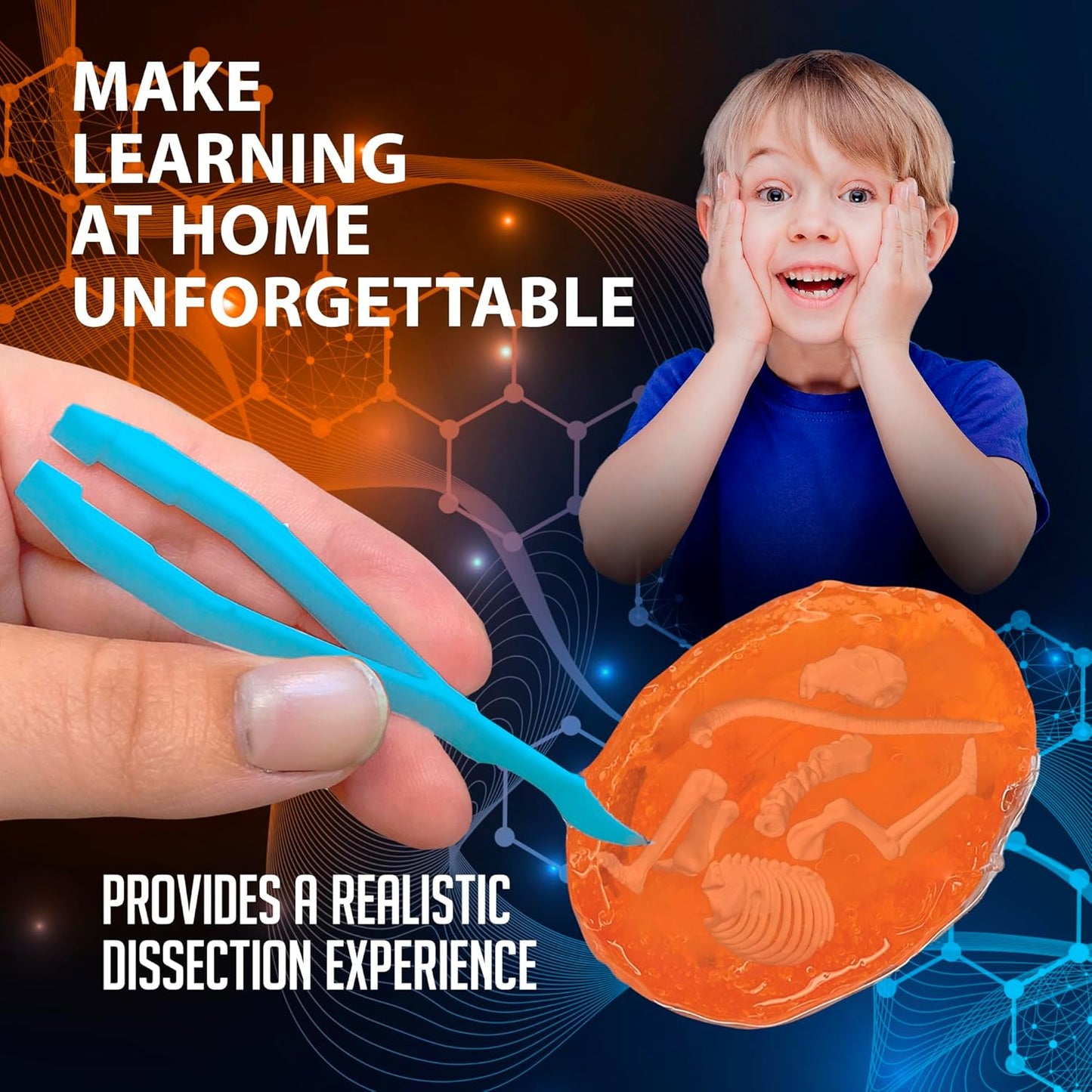 Dissect-It Discover-It Dinosaur Dig Kit, Dissecting Gel Kids Science Kit Project to Learn Anatomy, STEM Toys for Ages 6 and Above