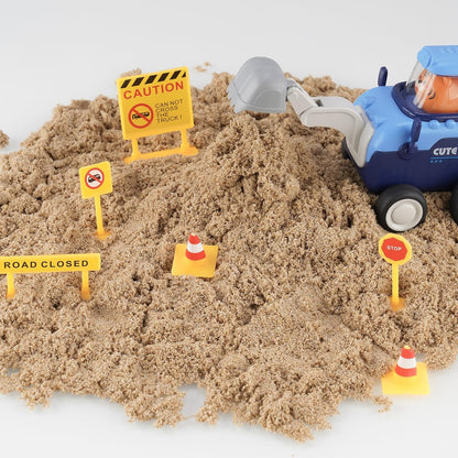 NiToy FlexiSand 19 lbs Moldable Self-Sticking Sand, Never Dries Out Fun for Over 3 Years Old Kids Bulk Refill for Sensory Sand Box Toys, Ideal for Shaping, Squeezing and Rolling (Dark Yellow)