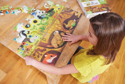 Crocodile Creek Above + Below 48-Piece Jigsaw Floor Puzzle - Fun Floor Puzzles for Kids Ages 4-8, Jumbo Unicorn