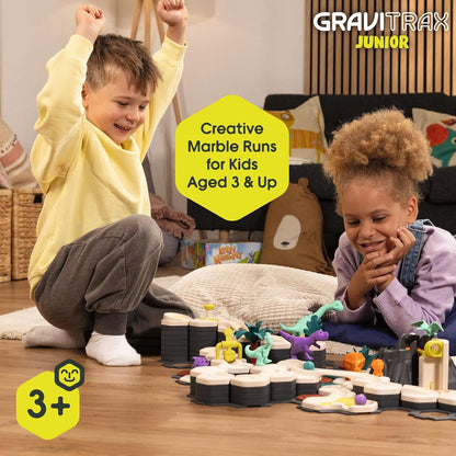 Ravensburger GraviTrax Junior Starter‑Set - Dino - 59‑Piece Marble Run Building Set - Preschool STEM Construction Toy - Interactive Learning for Kids Ages 3+
