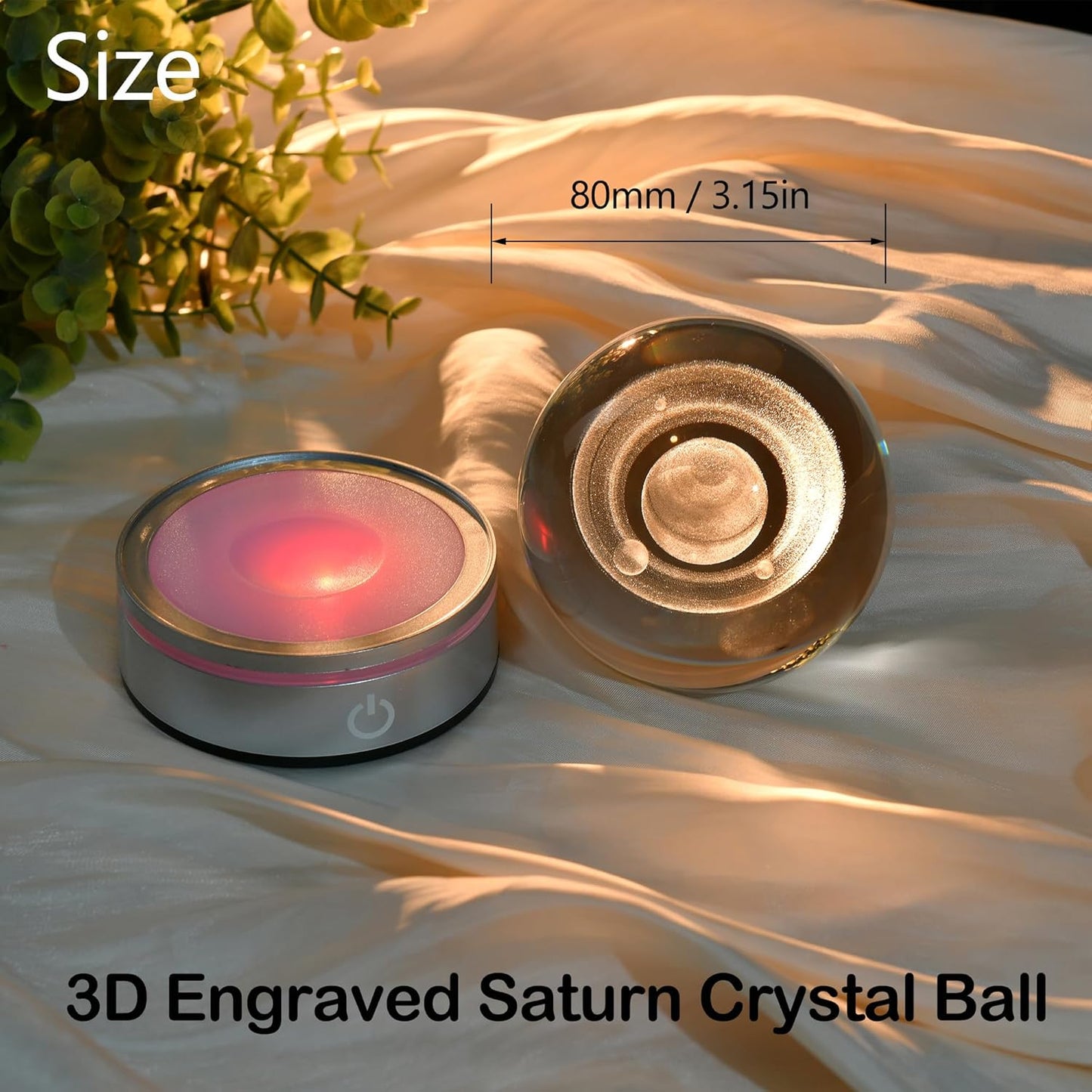IFOLAINA 3D Solar System Crystal Ball Model Gift Space Astronomy Gift Planets Multicolor Universe Globe Ball Science Astrophysics Gift Night Light Kids Bedroom Adults Gift