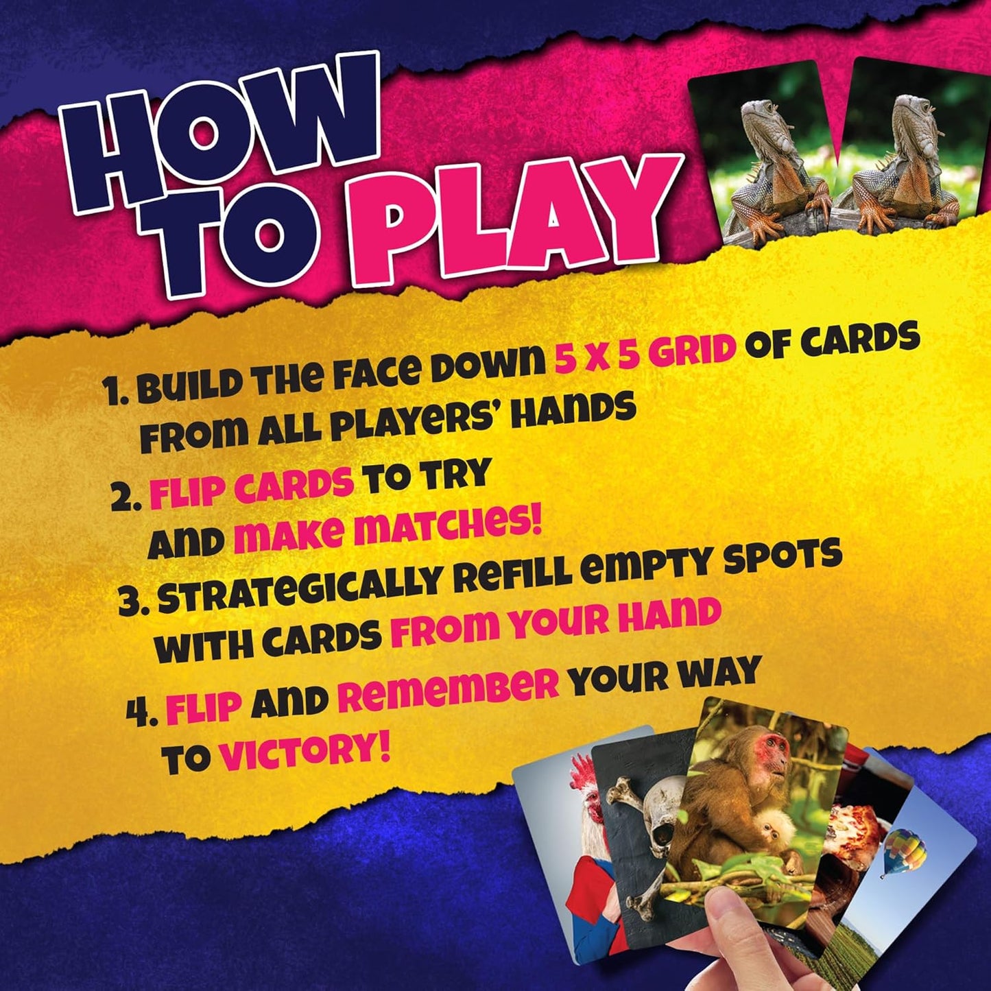 Social Memory - Strategic Twist On Classic Memory Game! Great for Grandkids, Engaging Matching Cards for Families and Kids. Perfect for 2-5 Players and Family-Friendly Fun