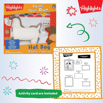 Highlights Paint Your Own Plaster Figurine & Activity Kits – DIY Art Sets with Figurines, Paints, Brush & Bonus Activities – Multiple Themes – Ages 6+