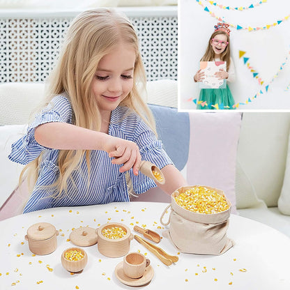 Sensory Bin Toys for Toddlers - Montessori & Waldorf Pretend Play Dish & Tongs - Fine Motor Learning Toys for Sensory Table Activities