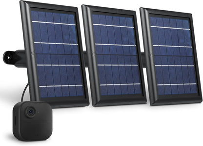 Wasserstein Solar Panel with Internal Battery - Compatible with Blink Outdoor 3/4 & Blink Outdoor 2K+ (New Model) (Black) - Camera NOT Included